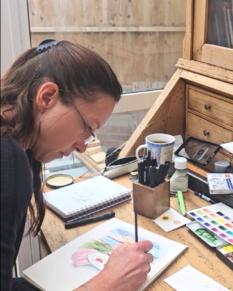 delphine painting watercolour delphine painting watercolour