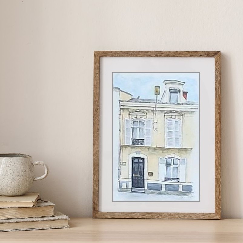 website mockups watercolour paintings